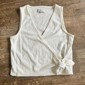 Madewell Texture & Thread sleeveless wrap tie tank
